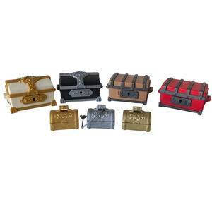 Vintage Playmobil Pirate Treasure Chest 1990 1998 Black Gold Cream Medieval